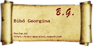 Bibó Georgina névjegykártya
